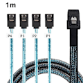 Pikkukuva 1 / 5: Mini SAS 36Pin (SFF-8087) uros - 4 SATA 7Pin naaras -kaapeli, Mini SAS -isäntä/ohjain - 4 SATA -kohde/taustalevy