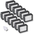 Miniatyrbillede 1 af 5: Pakke med 12 udskiftnings HEPA-filtre kompatible med iRobot Roomba evo, i,e,j serien E5 E6 E7 i1 i3 i4 i5 i6 i7 i8 j7 og alle Plus version robotter