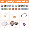 Miniatyrbild 4 av 7: Muggle Stones Blandade Färgade Glasstenar, 100 Stycken Färgglada Dome Glas Cabochons, 12mm Tryckta Glasstenar Dekoration för DIY Smyckestillverkning, Hantverk