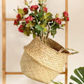 Miniatyrbild 3 av 5: Sjögräs korg Wicker korg Blomkruka Fällbar korg Smutsig korg BG