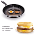 Miniatyrbillede 3 af 5: 2 stk. Rund Æggeform i Rustfrit Stål Non-Stick Stegepande Ringform Tilbehør Køkkenredskaber