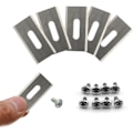 Miniatyrbilde 3 av 5: 30 stk. 36,5 x 18,5 x 0,65 mm Gressklipperblader i rustfritt stål, gressklipperblader med skruer for, gressklipperdeler og tilbehør