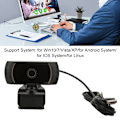 Miniatyrbillede 7 af 8: Computer Kamera Plug and Play Online Undervisning Live Konference Autofokus Fleksibel Driverfri 640x480 USB WebcamC200 Sort Indre Mærke 640x480P