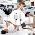 Miniatyrbilde 4 av 5: iPhone Hurtiglader 5-pakning Lightning-kabel Lang 3/3/6/6/10FT Nylonflettet USB Høyhastighets Datasynkroniseringskabel for iPhone 14 Plus/14/13/12/11 Pro Max/XS
