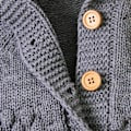 Miniatyrbild 8 av 8: Nyfödd bebis pojke flicka björn öra stickad sparkdräkt jumpsuit huvtröja outfit set (6-12 månader)