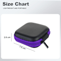 Miniatyrbilde 5 av 5: 1 stk Hard Boks Gadget Veske Oppbevaringspose For Nøkkelring Hodetelefoner Kabel USB Datakabel, 7.5*7.5*2.8cm