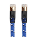 Miniatyrbillede 3 af 5: Nylon Cat 7 Ethernet Kabel, Cat7 RJ45 Netværks Patch Kabel Fladt 10 Gigabit 600Mhz LAN Ledning Kabel Afskærmet til Modem, Router, PC, Mac, Laptop,