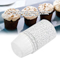 Miniatyrbillede 2 af 5: 100 stk. Mini Cupcake Forme Papir Runde Kagebageforme Muffin Cases Hjemmefest Bryllup, Hvid