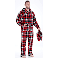 Miniatyrbillede 3 af 4: Fleece hætteklædte heldragt pyjamas til mænd