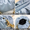 Miniatyrbilde 3 av 5: Dumpling Bag Vesker Håndvesker for Kvinner Kjedeveske Skulderveske