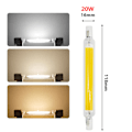 Miniatyrbillede 5 af 5: R7S LED Pære 118mm 20W Dæmpbar, Varm Hvid 3000K 3000LM, Lineær Erstatning for J118 300W Halogenlampe, 360 Graders Belysning, Flimmerfri, R7S OCB LED Rør