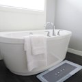 Miniatyrbillede 3 af 5: Skridsikkert bademåtte, Super Absorberende Gulvmåtte, Hurtigtørrende Absorberende, Maskinvaskbar Gulvmåtte, Badeværelsesmåtte, Brusebad, Toilet,