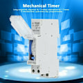 Miniatyrbilde 3 av 5: Programmerbar tidsbryter, Mekanisk timer, 15 minutter til 24 timer Standard DIN-skinne montering tidsrelé