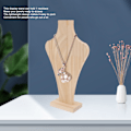 Miniatyrbild 8 av 8: 2 st trä halsband display stativ vasformad lättvikt massivt trä smyckeshållare för hem och professionell visning S