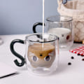 Miniatyrbillede 4 af 5: Krus med sort kat Krus med hank Dobbeltvægget kaffekop