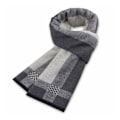 Miniatyrbillede 1 af 5: Herre Halstørklæde Sort Grå Vinter Tykt Imitation Cashmere Herre Halstørklæde Med