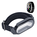 Miniatyrbillede 1 af 8: 3 i 1 Urrem Skærmbeskytter Etui Udskiftning Urrem Beskyttelsesfilm Etui til Mi Band 7 Sort Rem Sort Skal