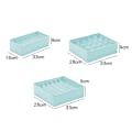 Miniatyrbild 3 av 5: Tyg multifunktionell strumpor förvaringslåda 3-delad låda för hushåll kläder förvaring Organizer Set Fällbar tyg Organizer Låda