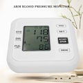 Miniatyrbild 3 av 8: Hushålls LCD Digital Blodtrycksmätare Noggrann Överarms Blodtrycksmätare Vit Med Röst