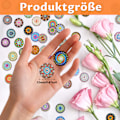 Miniatyrbild 2 av 7: Muggle Stones Blandade Färgade Glasstenar, 100 Stycken Färgglada Dome Glas Cabochons, 12mm Tryckta Glasstenar Dekoration för DIY Smyckestillverkning, Hantverk