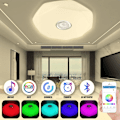 Miniatyrbillede 4 af 5: 48W Dæmpbar LED Loftlampe med Bluetooth Højttaler, Ø39cm RGB Bluetooth Loftlampe med Fjernbetjening og App-styring, LED Musik Loftlampe til