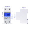 Miniatyrbild 5 av 5: [2 stycken] elmätare 5-80A 230V 50Hz digital elmätare med LCD-skärm elektrisk divisionsmätare 1-fas 2-polig 2P DIN-skena
