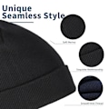 Miniatyrbilde 3 av 5: 2 stk. varme luer for kvinner og menn, strikket baggy dobbel lag varm brettet skull beanie for ski og skøyter