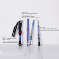 Miniatyrbillede 7 af 7: Vandrestave, foldbare trekkingstave, justerbare Nordic walking stave