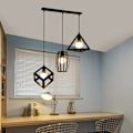 Miniatyrbillede 2 af 6: Retro Pendel Lysekrone E27 LED 40W Burform Industrielt Design Lampe Belysning Sort