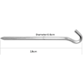Miniatyrbilde 5 av 5: 20 stk. teltplugger - Aluminium teltplugger med krok - 7'' sekskantstangplugger Spiker Hageplugger Campingplugger for oppsetting av telt,