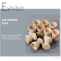 Miniatyrbilde 3 av 5: 24 stk - Eggkopp i tre - Eggeholder
