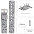 Miniatyrbilde 8 av 8: Canvas Klokkereim Myk Pustende Vaskbar Mote Klokkereim Passer for Fitbit Charge2