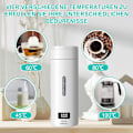 Miniatyrbild 4 av 5: Resekopp för varmt vatten, liten resevattenkokare, 220V 300W snabbkokande tekanna med temperaturinställning, elektrisk vattenkokare med automatisk