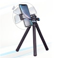 Miniatyrbillede 3 af 5: Telefon Tripod, Fleksibelt Mobiltelefonstativ Bærbart Justerbart Holder med Universal Klips 360° Kugleled Kompatibel med iPhone/Android/DSLR/GoPro
