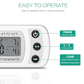 Miniatyrbillede 4 af 5: Vandtæt Køleskabstermometer, Digitalt Fryserumstermometer, Max/Min Registreringsfunktion Stor LCD-Skærm og Magnetisk Bagside til Køkken
