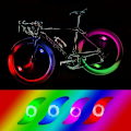 Miniatyrbild 1 av 4: x LED-ljus cykelhjul, vattentät LED-cykelhjul med 3 blinklägen LED-cykelhjul för vuxna och barn - Färg