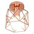 Miniatyrbillede 1 af 5: Retro Industrielt Firkantet Metal Loftslampe Sort Jern, Cube Cage Pendel E27 til Stue Soveværelse Cafe Bar Restaurant Entré