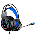 Pikkukuva 2 / 5: Peliheadset-kuulokkeet surround-äänellä - PS4:lle, PC:lle, Xbox Onelle, melua vaimentavat over-ear-peliheadsetit mikrofonilla, hienot valot, mukavat