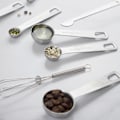 Miniatyrbillede 5 af 5: Måleskeer 9 stk., måleskeer og målestokke i rustfrit stål til bagning, tørfoder og væsker, tåler opvaskemaskine, god