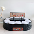 Miniatyrbillede 3 af 5: Roterende Cupcake Maskine Automatisk Roterende Display Bord Svingbakke til Børns Fødselsdagsgaver Sushi