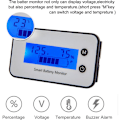 Miniatyrbild 3 av 5: IPX7 Batterikapacitetsmonitor, DC 7-100 V 12 V 24 V 36 V 48 V Batterispänningsprocenttestare LCD-skärm LCD-skärm Bil