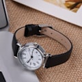 Miniatyrbillede 6 af 8: Udsøgt Lille Simpel Mode Dameur Retro Læder Mini Armbåndsur (Sort)