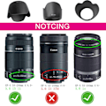 Miniatyrbillede 2 af 5: Modlysblænde Vendbar Kameratilbehør Til Canon 55til250mm 75til300mm Ii 90til300mm