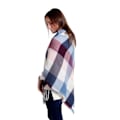 Miniatyrbilde 5 av 5: Dame Skjerf Varmt Mykt Strikket Skjerf Rutete Vinterskjerf Høstskjerf Ullskjerf Dame Teppe Skjerf Halsklede Skjerf Poncho Cape