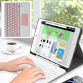Miniatyrbillede 4 af 5: Ultra-tynd trådløst Bluetooth-tastatur med touchpad - Universelt genopladeligt tastatur til iPad iOS Android Windows-enheder