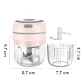 Miniatyrbillede 5 af 5: Elektrisk hvidløgshakker, Mini bærbar trådløs foodprocessor, Hvidløgspresser Hakker Knuser, Lille madkværn til at hakke løg og kød