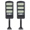 Miniatyrbillede 1 af 5: Udendørs solcellelampe, 2 pakker 213 LED udendørs sikkerhedslys med 180° bevægelsessensor justerbar vandtæt solcellelampe til udendørs væg, have, vej,