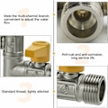 Miniatyrbillede 2 af 5: 3-vejs ventil T-connector 3-vejs toiletarmatur G 1/2 UNOIU håndbruser