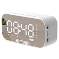 Miniatyrbild 1 av 5: Trådlös Bluetooth-högtalarspegelklocka minialarmklocka