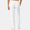Miniatyrbillede 2 af 5: L;Hvide Herre Linned Look Baggy Bukser Elastisk Talje Casual Strand Yoga Bukser